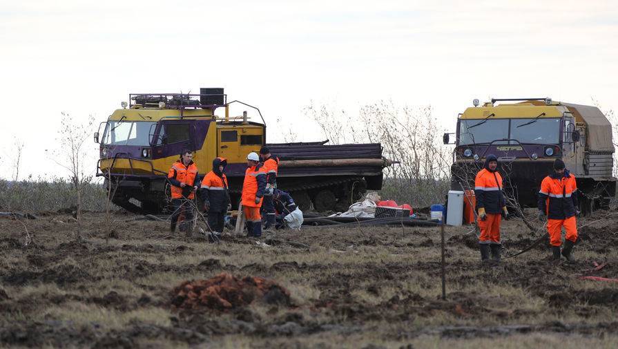 Нефтепродукты на 2-5 см проникли в почву на месте разлива в Норильске