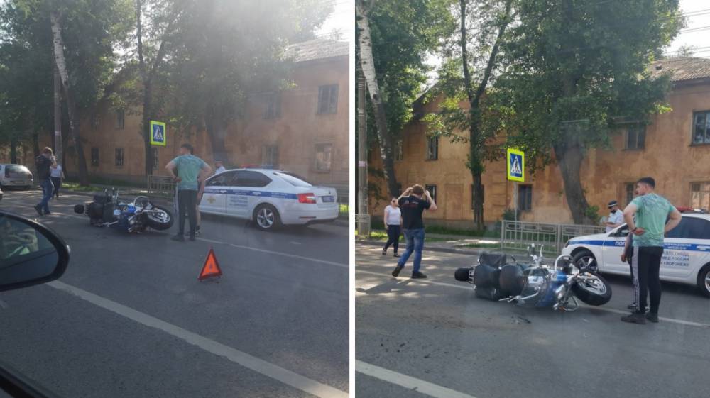 Мотоциклист попал в больницу после ДТП с иномаркой в Воронеже