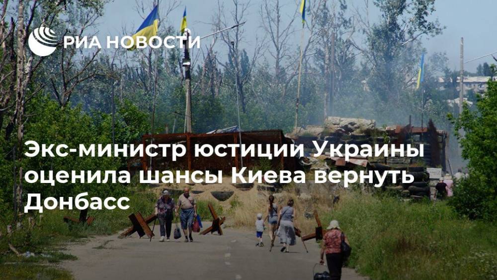 Экс-министр юстиции Украины оценила шансы Киева вернуть Донбасс
