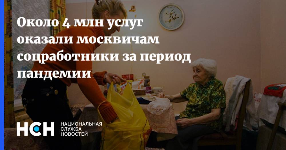 Около 4 млн услуг оказали москвичам соцработники за период пандемии