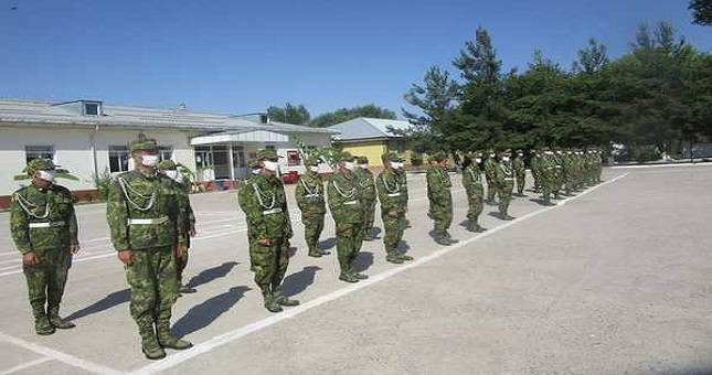 Пройдя 14-дневный карантин, новобранцы КЧС приняли военную присягу