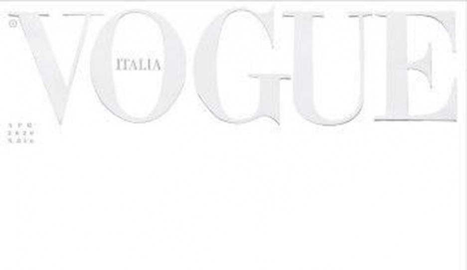 Апрельский номер итальянского Vogue впервые выйдет с белой обложкой