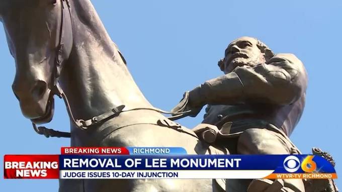 Роберт Ли - В Ричмонде суд запретил в течение десяти дней сносить памятник Роберту Ли - piter.tv - США - Киев - штат Виргиния - Ричмонд