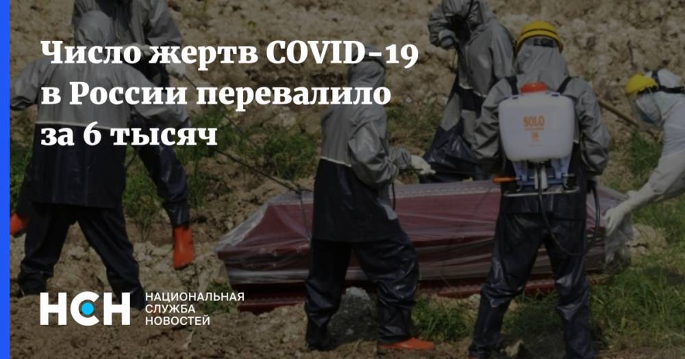Число жертв COVID-19 в России перевалило за 6 тысяч