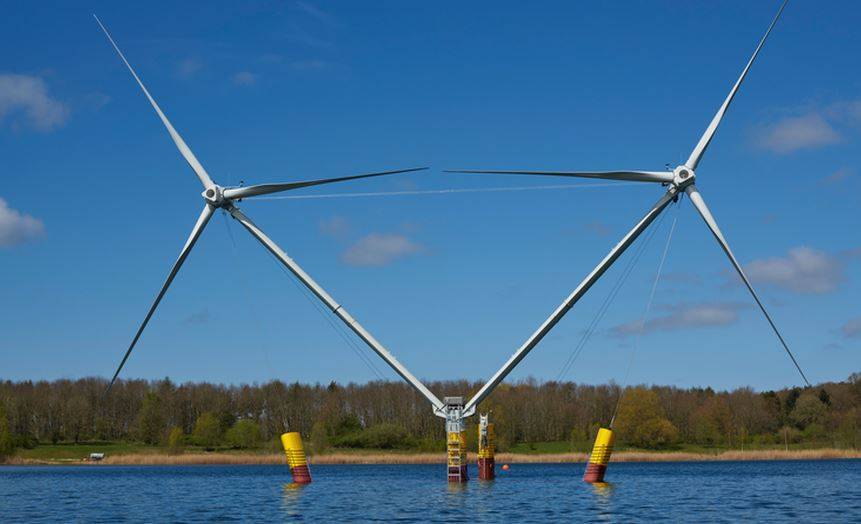 В Германии тестируют плавучие ветрогенераторы для глубоководья