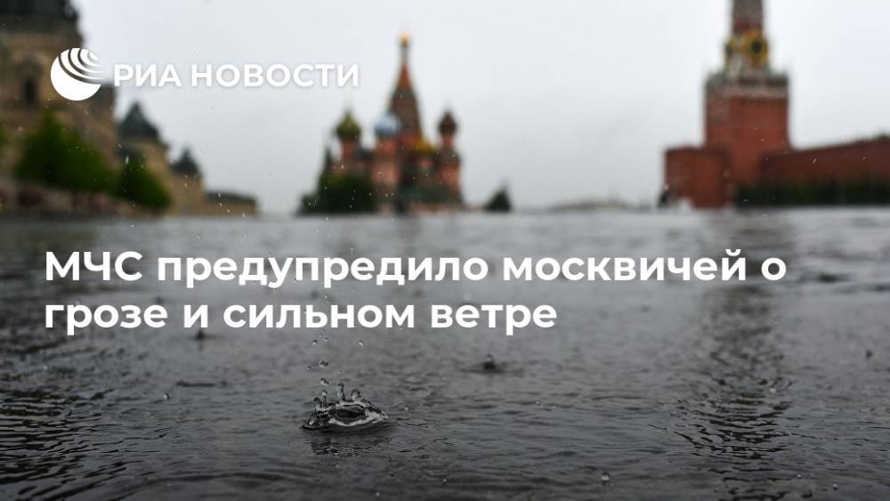 МЧС предупредило москвичей о грозе и сильном ветре