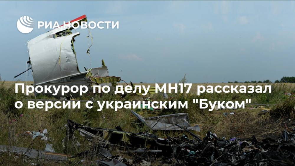 Прокурор по делу MH17 рассказал о версии с украинским "Буком"