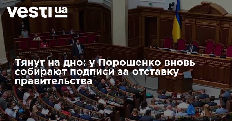 Тянут на дно: у Порошенко вновь собирают подписи за отставку правительства