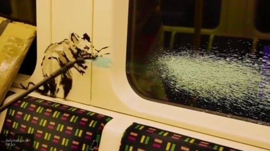 Коронавирусных крыс Бэнкси стерли в лондонском метро