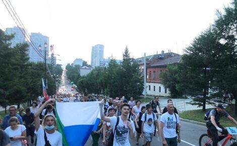 Сразу две протестные акции прошли сегодня вечером в Хабаровске