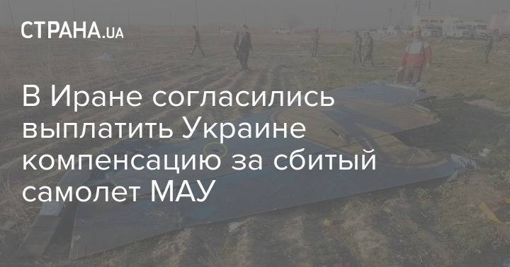 В Иране согласились выплатить Украине компенсацию за сбитый самолет МАУ