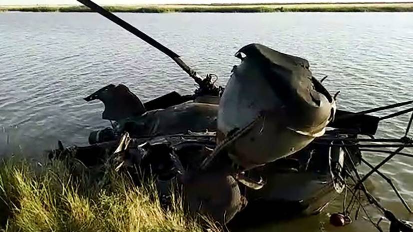 Появилось видео с места жёсткой посадки Ми-2 в Ростовской области