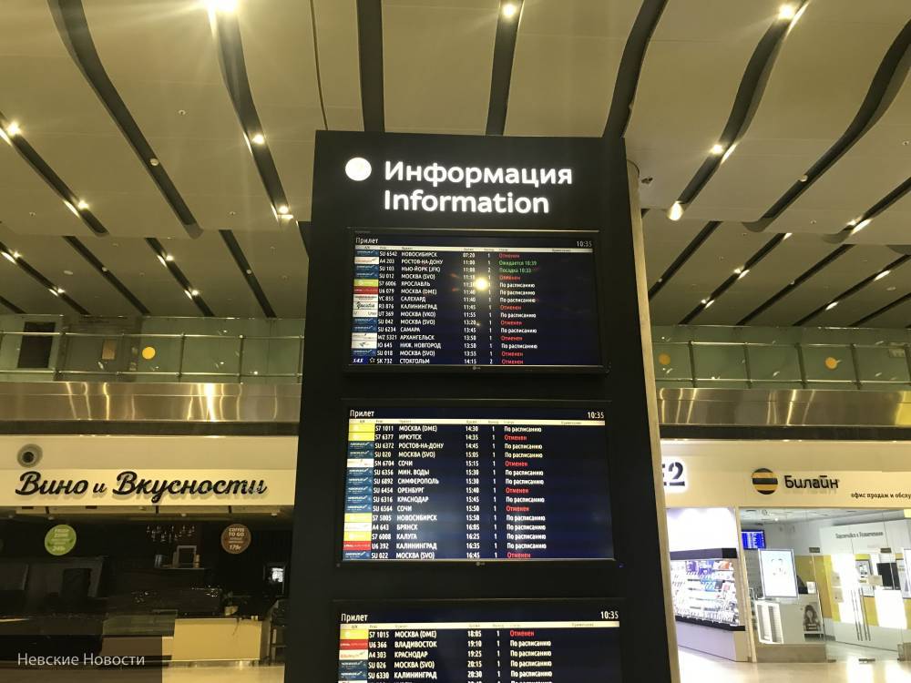 Почти 20 рейсов отменены в аэропорту Пулково 6 июля