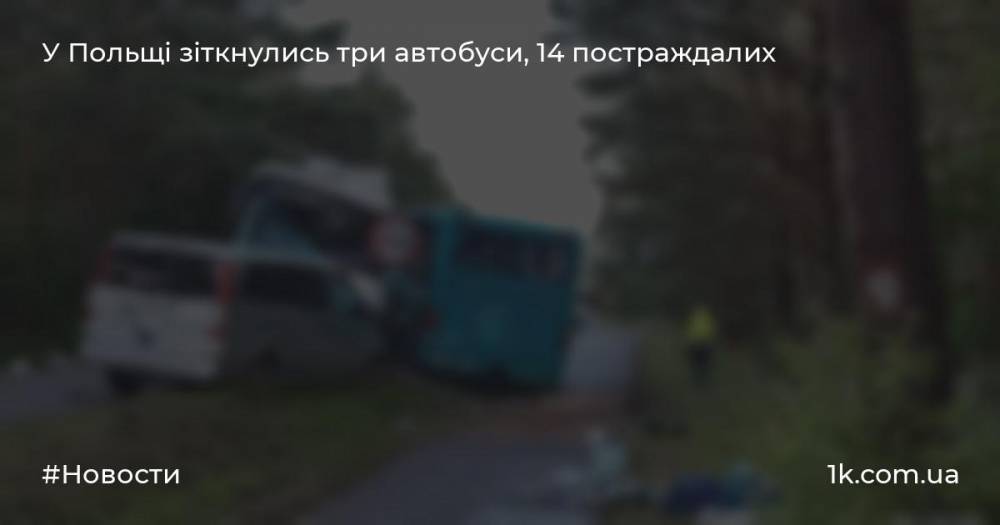 У Польщі зіткнулись три автобуси, 14 постраждалих