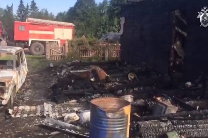 Появилась видеозапись с места страшного пожара в Тверской области, в котором погибли взрослые и дети