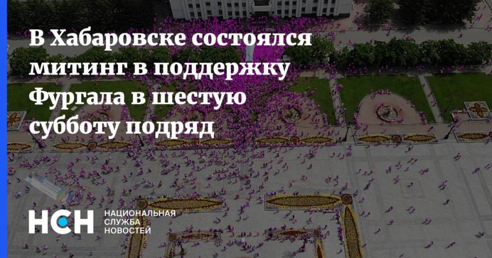 В Хабаровске состоялся митинг в поддержку Фургала в шестую субботу подряд