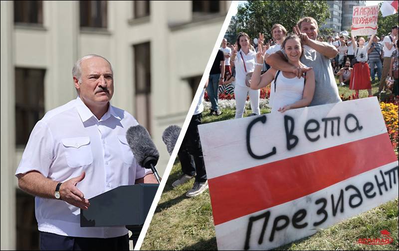 Улица скандирует «уходи», Лукашенко говорит: страну не отдам