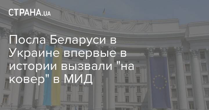 Посла Беларуси в Украине впервые в истории вызвали "на ковер" в МИД