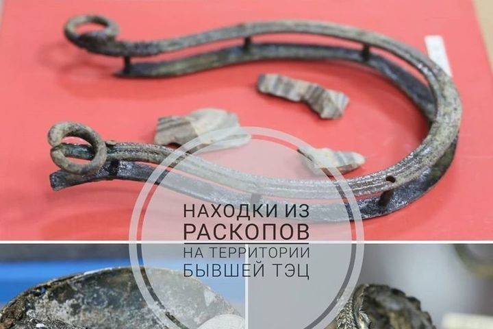 Богато украшенный перстень нашли псковские археологи на месте бывшего ТЭЦ