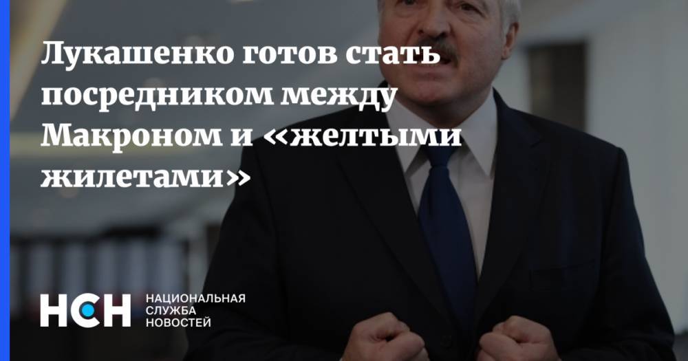 Лукашенко готов стать посредником между Макроном и «желтыми жилетами»