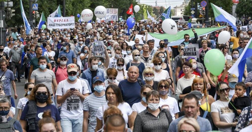 В Хабаровске прошла десятая подряд субботняя протестная акция