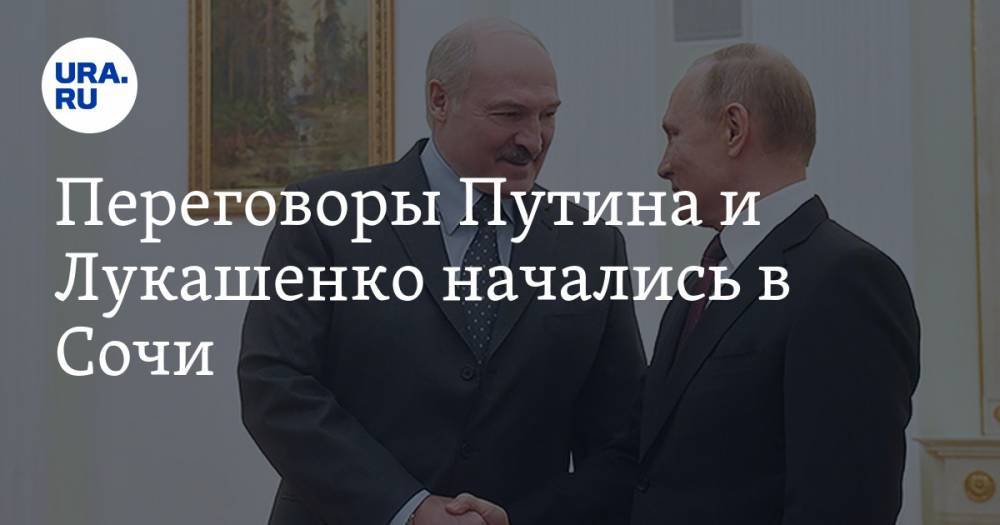Переговоры Путина и Лукашенко начались в Сочи