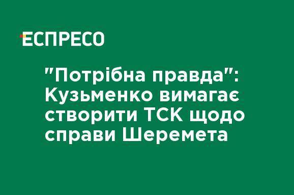"Нужна правда": Кузьменко требует создать ВСК по делу Шеремета