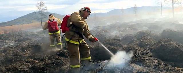 В Магаданской области из-за пожара выгорело уже 90 га леса