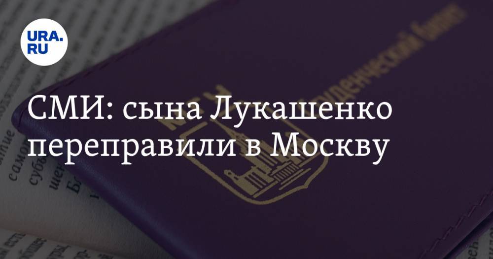 СМИ: сына Лукашенко переправили в Москву