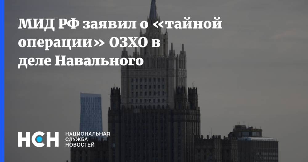 МИД РФ заявил о «тайной операции» ОЗХО в деле Навального
