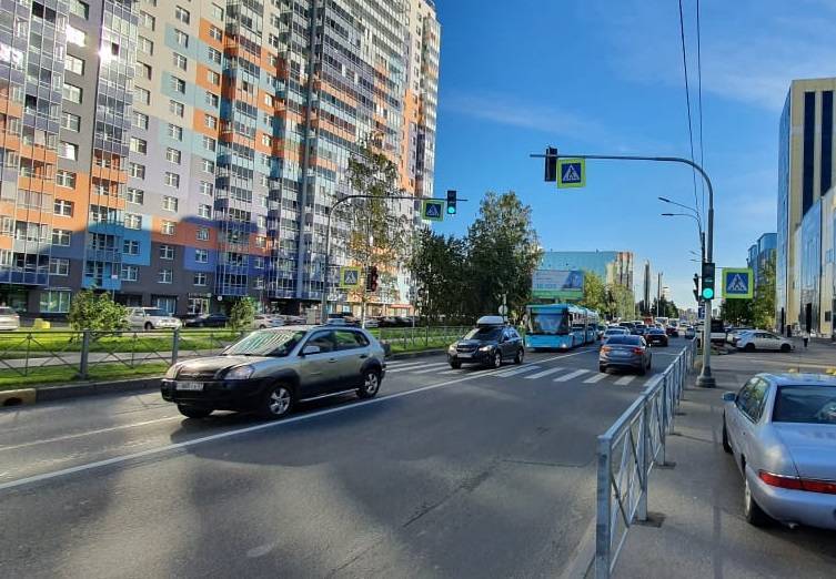 В Красногвардейском районе Петербурга заработали два новых светофора