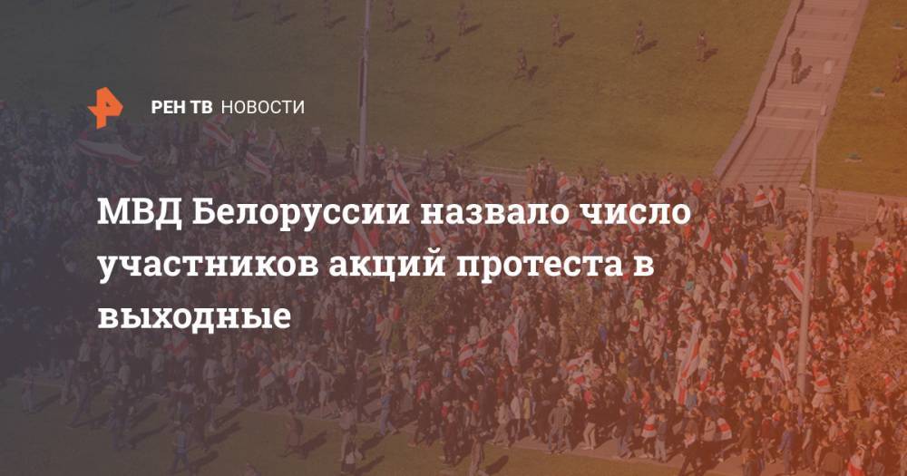 МВД Белоруссии назвало число участников акций протеста в выходные