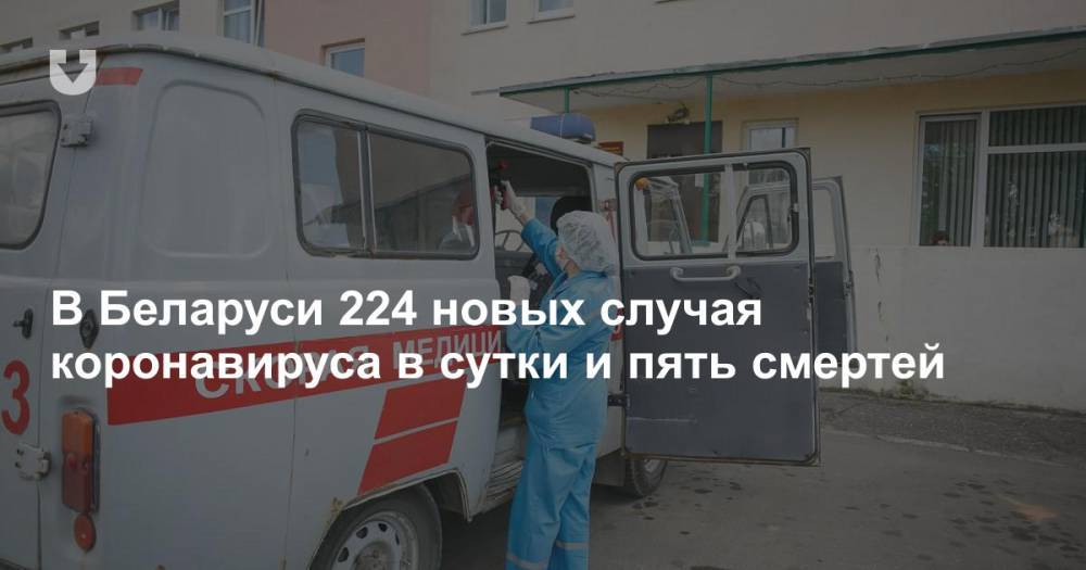 В Беларуси 224 новых случая коронавируса в сутки и пять смертей