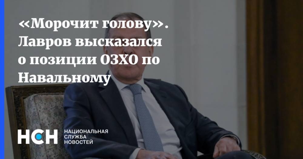 «Морочит голову». Лавров высказался о позиции ОЗХО по Навальному