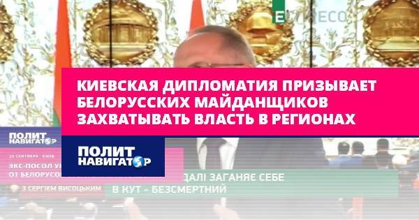 Киевская дипломатия призывает белорусских майданщиков захватывать...