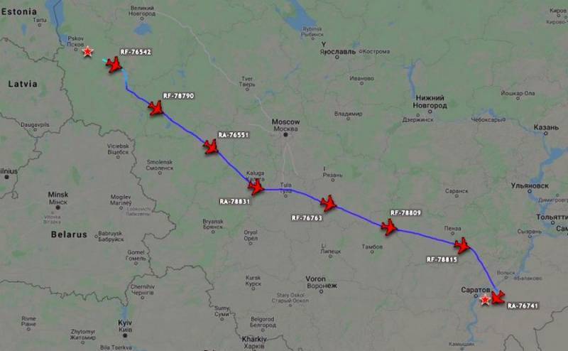 В Сети обсуждают причины масштабной переброски 27 бортов Ил-76 из Пскова в Энгельс
