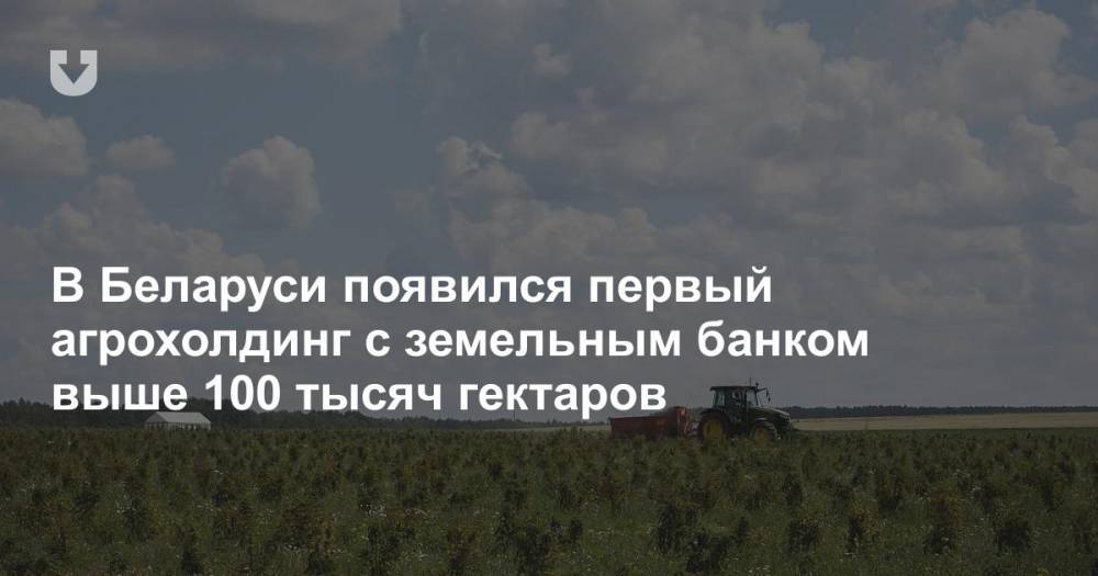 В Беларуси появился первый агрохолдинг с земельным банком выше 100 тысяч гектаров