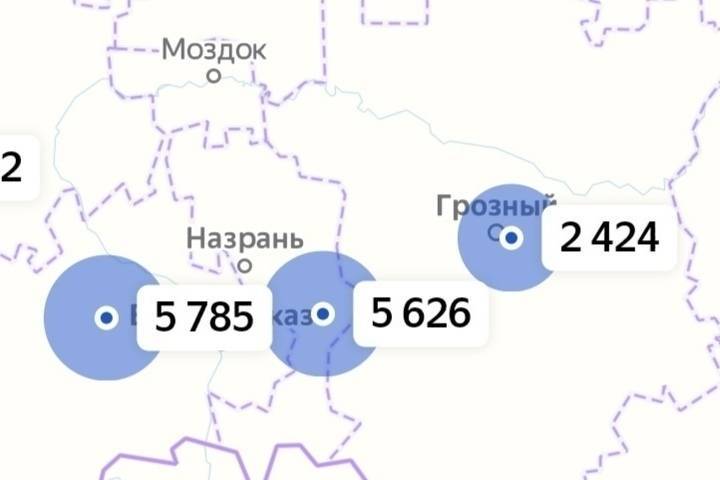 Число инфицированных COVID-19 на Северном Кавказе превысило 57,6 тысячи