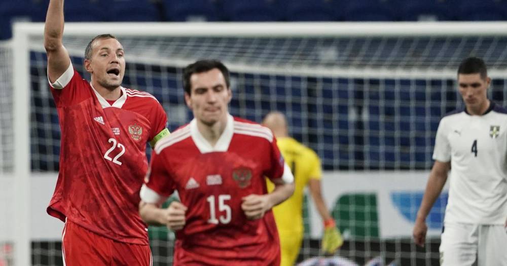 Дубль Дзюбы принес сборной России победу сербами в матче Лиги наций