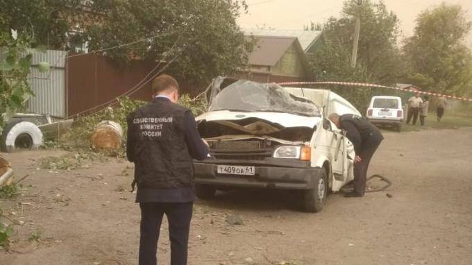 В Ростовской области упавшее дерево убило 2 парней в автомобиле