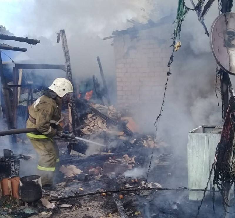 Жилой дом сгорел в Липецкой области