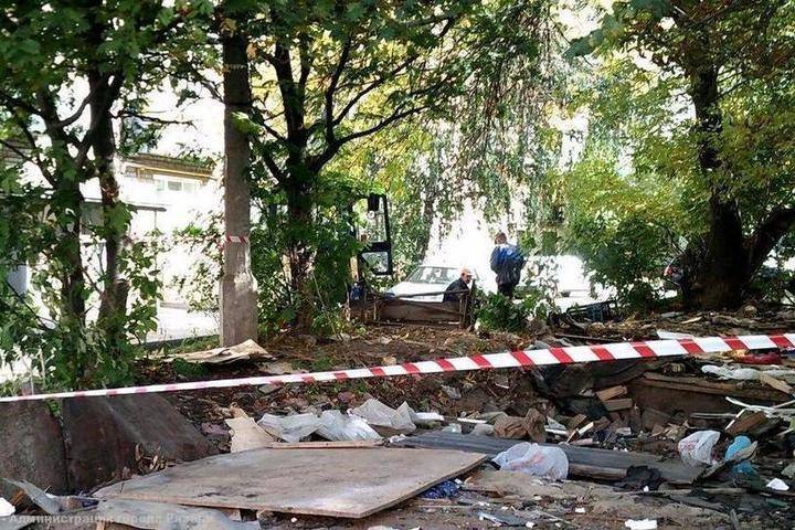 На улице Щедрина в Рязани снесли аварийные сараи
