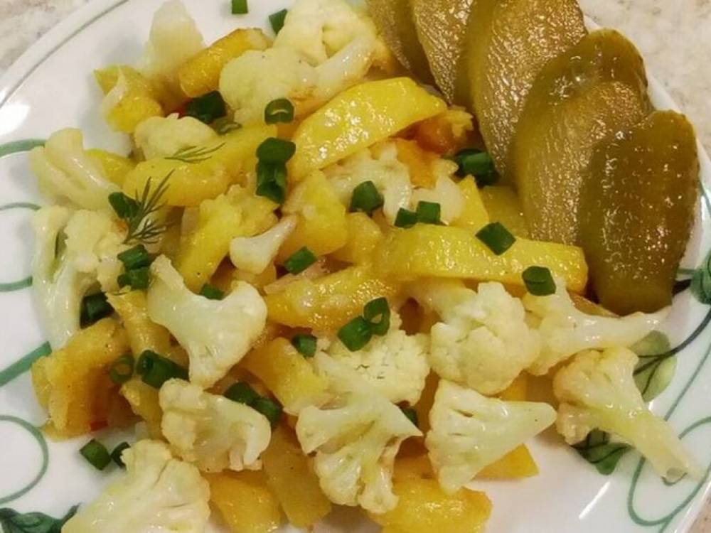 Рецепт дня: жареная картошка с цветной капустой