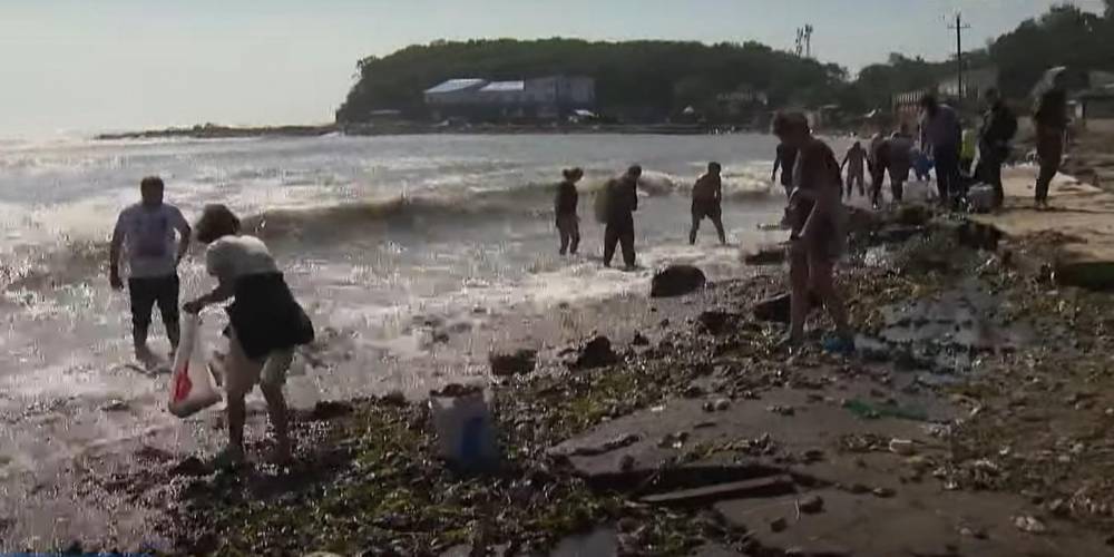 Сильнейший за полвека тайфун подарил жителям Владивостока горы морских деликатесов