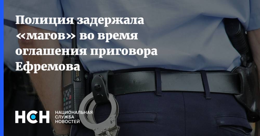 Полиция задержала «магов» во время оглашения приговора Ефремова