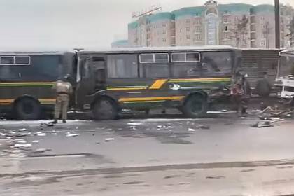 Число пострадавших в аварии с колонной военных автобусов под Москвой выросло