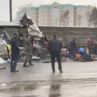 В Подмосковье суд арестовал водителя, въехавшего в колонну военных автобусов