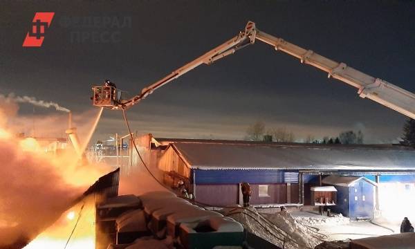 В Екатеринбурге из-за пожара на складе обрушилась кровля