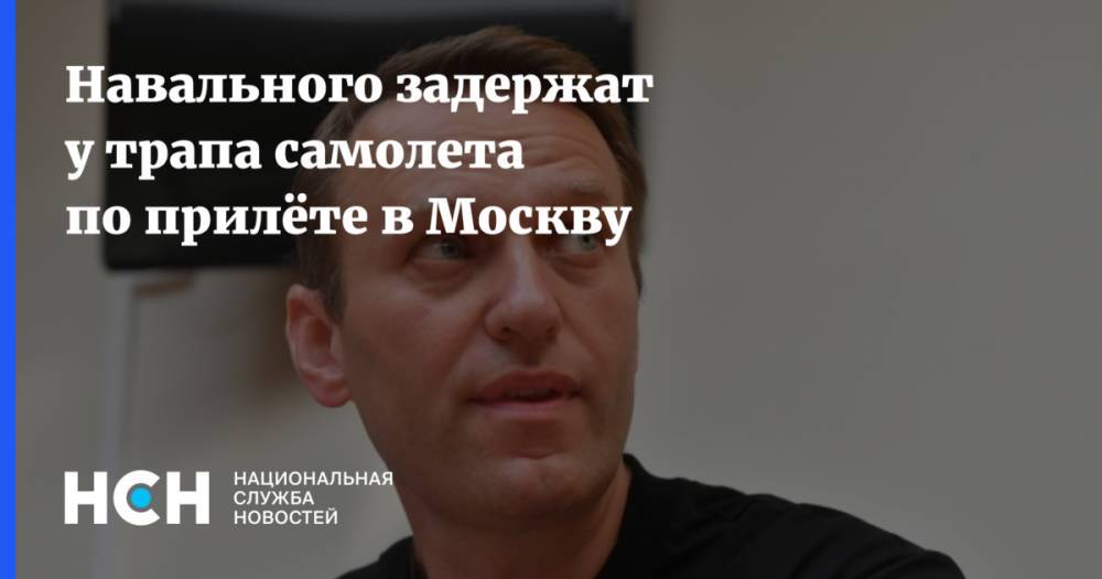 Навального задержат у трапа самолета по прилёте в Москву
