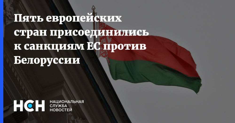 Пять европейских стран присоединились к санкциям ЕС против Белоруссии